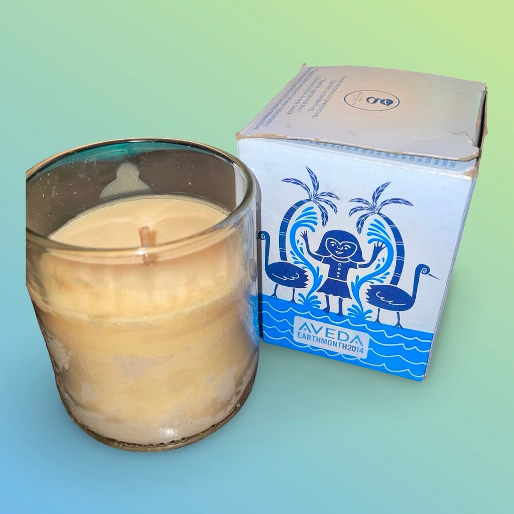 Aveda Earth Month 2014 Light The Way Candle Organic Ginger Upcycle Lily New